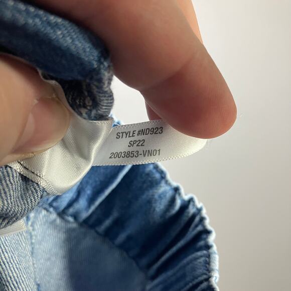 MADEWELL Denim Pull-On High-Rise Wide-Leg Crop Pants Ashgrove Wash Small - Picture 6 of 6